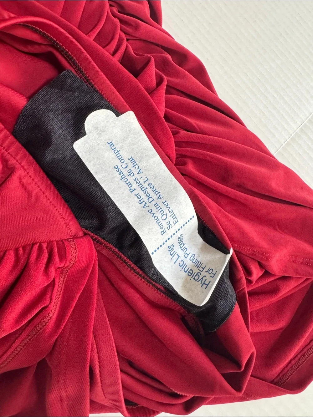 NWT Magicsuit "Yvonne" Crimson Red Ruched Halter swim dress one piece sz 14 - Picture 11 of 12